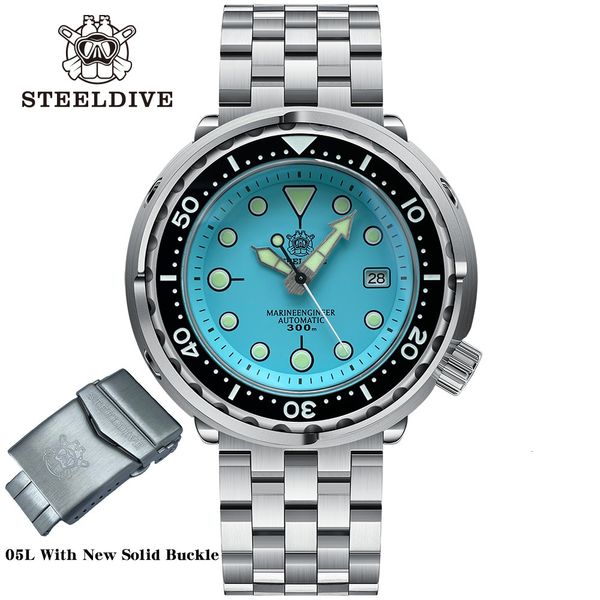 wristwatches color sd1975 steeldive tuna men s classic watch super luminous ceramic bezel 300m waterproof 316l case nh35 dive wristwatch 230, Slivery;brown
wristwatches color sd1975 steeldive tuna men s classic watch super luminous ceramic bezel 300m waterproof 316l case nh35 dive wristwatch 230, Slivery;brown