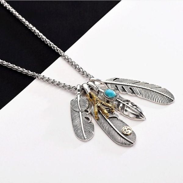 s3476 fashion jewelry ins feather pendant necklace for men women hip-hop street long chain sweater necklaces, Silver
s3476 fashion jewelry ins feather pendant necklace for men women hip-hop street long chain sweater necklaces, Silver