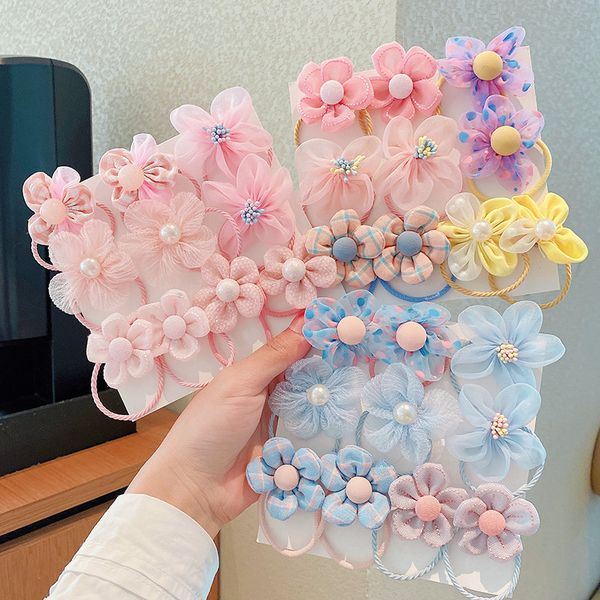 4/10/ pcs/set new baby girl cute colors flower hair bands ponytail holder chilren soft scrunchies rubber kids hair accessories, Slivery;white
4/10/ pcs/set new baby girl cute colors flower hair bands ponytail holder chilren soft scrunchies rubber kids hair accessories, Slivery;white