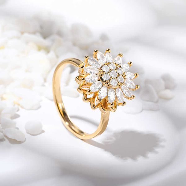 cluster rings fashion crystal sunflower rings for women rotatable anti stress anxiety zircon adjustable ring you are my sunshine jewelry gif, Golden;silver
cluster rings fashion crystal sunflower rings for women rotatable anti stress anxiety zircon adjustable ring you are my sunshine jewelry gif, Golden;silver