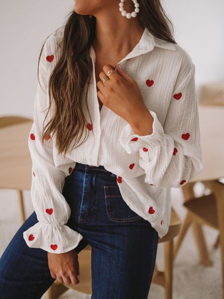 women's blouses shirts turn down collar woman fashion elegant summer button-down shirt women long puff sleeve red print white ladies 2
women's blouses shirts turn down collar woman fashion elegant summer button-down shirt women long puff sleeve red print white ladies 2