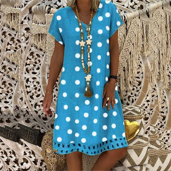 casual dresses 2023 spring and summer new women's dress fashion polka dot short sleeve v-neck printed skirt t230307, Black;gray
casual dresses 2023 spring and summer new women's dress fashion polka dot short sleeve v-neck printed skirt t230307, Black;gray