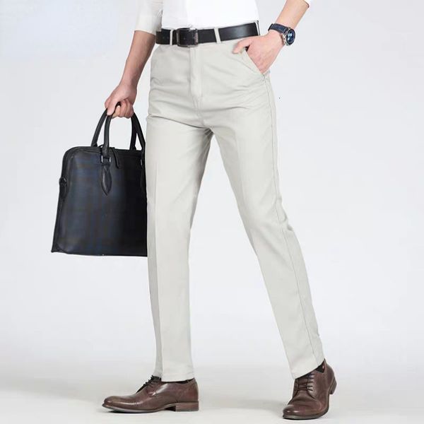 men's pants summer thin cotton mens autumn thick suit pant slacks high waist straight loose bland solid business casual gozbkf 230306, Black
men's pants summer thin cotton mens autumn thick suit pant slacks high waist straight loose bland solid business casual gozbkf 230306, Black