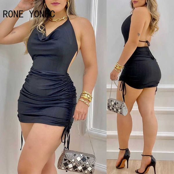 casual dresses women solid halter swinging collar backless lace up shirring mini party dresses z0216, Black;gray
casual dresses women solid halter swinging collar backless lace up shirring mini party dresses z0216, Black;gray