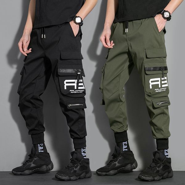 men's pants men ribbons cargo hip hop pockets joggers casual sweatpants male tactical streetwear techwear 230306, Black
men's pants men ribbons cargo hip hop pockets joggers casual sweatpants male tactical streetwear techwear 230306, Black