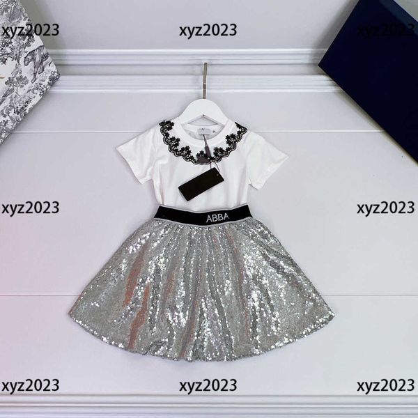 luxury kids clothes child sets baby 2pcs tracksuit lace ring t-shirt and shiny leather skirt size 90-150 cm, White
luxury kids clothes child sets baby 2pcs tracksuit lace ring t-shirt and shiny leather skirt size 90-150 cm, White