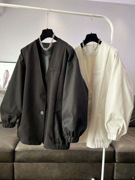 women's jackets early spring design casual fashion black and white splice vneck coat loose jacket short windbreaker 230306, Black;brown
women's jackets early spring design casual fashion black and white splice vneck coat loose jacket short windbreaker 230306, Black;brown