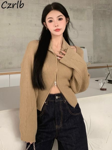 women's knits tees cardigan women zipper knitting crop autumn allmatch arrival solid casual fashion ins leisure streetwear simple sweat, White
women's knits tees cardigan women zipper knitting crop autumn allmatch arrival solid casual fashion ins leisure streetwear simple sweat, White