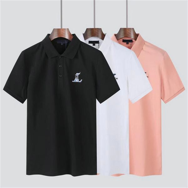 designer polo shirt men's short sleeve fashion embroidered letters business classic summer wear, Black;brown
designer polo shirt men's short sleeve fashion embroidered letters business classic summer wear, Black;brown