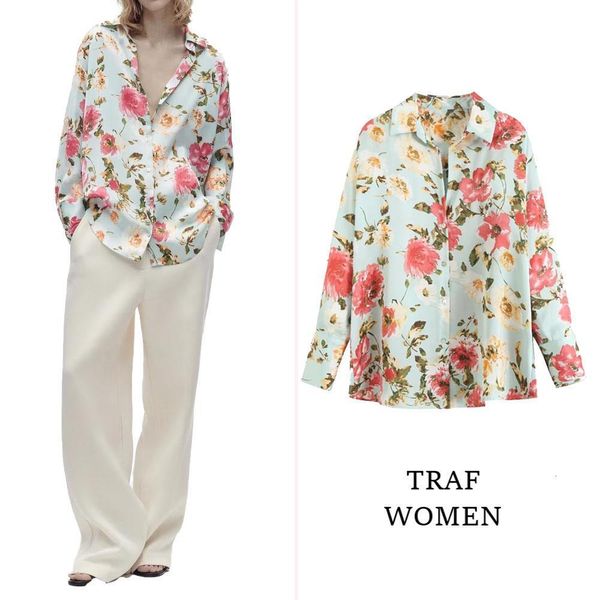 women's blouses shirts traf women spring fashion flower print silk satin casual shirt long sleeve temperament female elegant blouse 796, White
women's blouses shirts traf women spring fashion flower print silk satin casual shirt long sleeve temperament female elegant blouse 796, White