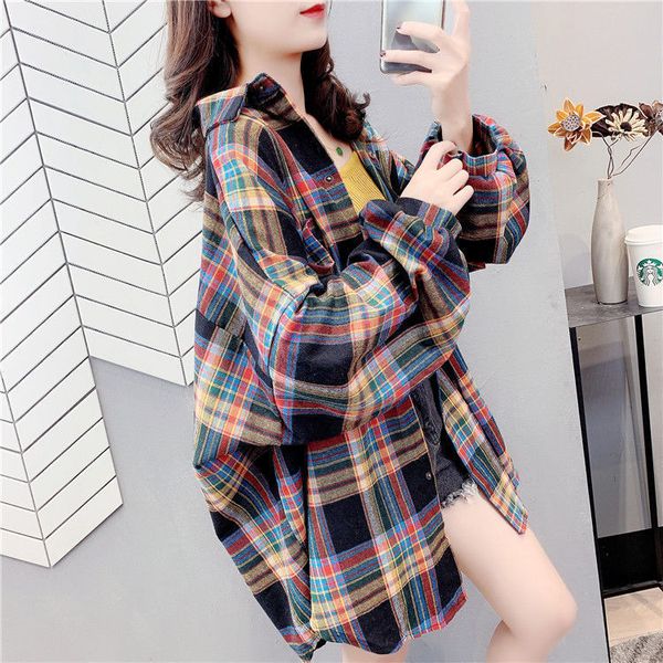 women's blouses shirts multicolor classic loose shirt women daily all-match spring autumn korean version students wear sun protection s, White
women's blouses shirts multicolor classic loose shirt women daily all-match spring autumn korean version students wear sun protection s, White