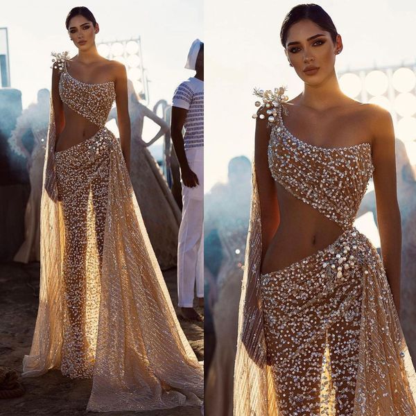 luxury sparkly mermaid prom dresses one shoulder beading sequined illusion evening dress formal wear party gowns, Black
luxury sparkly mermaid prom dresses one shoulder beading sequined illusion evening dress formal wear party gowns, Black