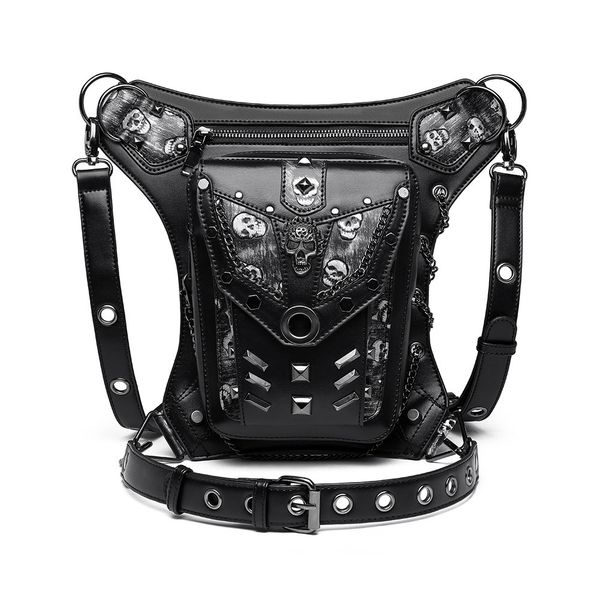 waist bags female punk chain bag pu leather skull biker ladies single shoulder crossbody retro phone pouch cool rock style 230306
waist bags female punk chain bag pu leather skull biker ladies single shoulder crossbody retro phone pouch cool rock style 230306