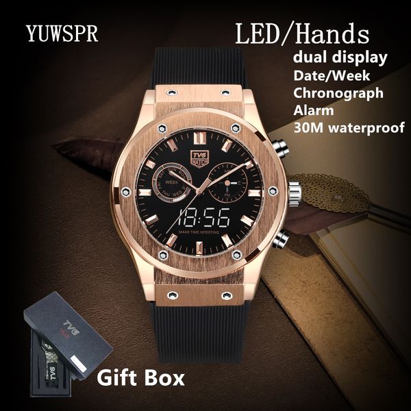wristwatches sports watch men 30m waterproof led dual display digital date week real small dial fashion luxury business mens wristwatch 901, Slivery;brown
wristwatches sports watch men 30m waterproof led dual display digital date week real small dial fashion luxury business mens wristwatch 901, Slivery;brown