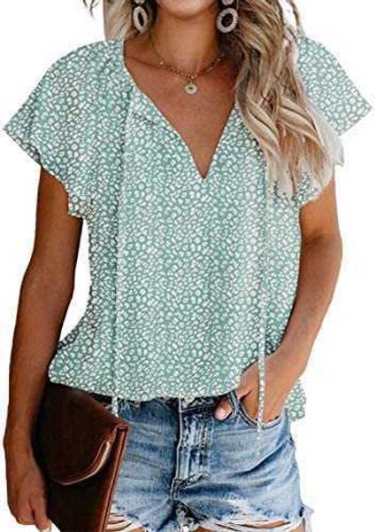 women's casual floral print v neck ruffle short sleeve summer shirts loose blouses3kd4, White
women's casual floral print v neck ruffle short sleeve summer shirts loose blouses3kd4, White