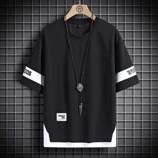 men's t-shirts mens streetwear casual summer short sleeves tees oversize hip hop tee, White;black
men's t-shirts mens streetwear casual summer short sleeves tees oversize hip hop tee, White;black