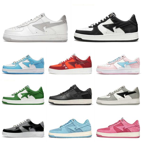 bapestas baped designer casual sports shoes men women platform bapesta sk8 sta patent leather pastel red grey green black white blue plate-f
bapestas baped designer casual sports shoes men women platform bapesta sk8 sta patent leather pastel red grey green black white blue plate-f