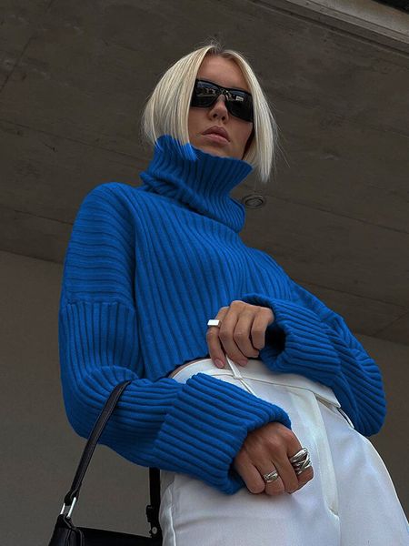 women's sweaters knitted turtleneck women's sweater loose casual flare sleeve female crop jumper spring blue ladies pullover 23030, White;black
women's sweaters knitted turtleneck women's sweater loose casual flare sleeve female crop jumper spring blue ladies pullover 23030, White;black