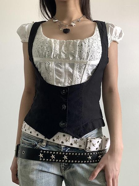 women's tanks goth dark gothic aesthetic fairy grunge y2k tank 90s streetwear vintage women corset black button up alt clothes, White
women's tanks goth dark gothic aesthetic fairy grunge y2k tank 90s streetwear vintage women corset black button up alt clothes, White