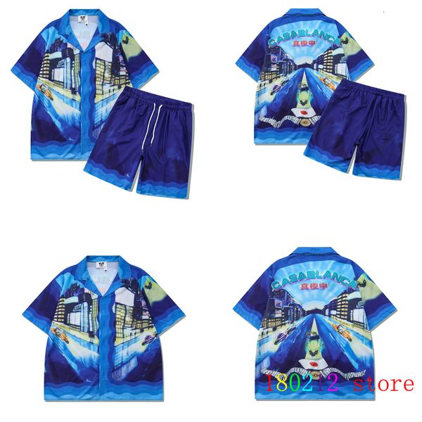 men's tracksuits blue city night crazy racing printing hawaii shorts shirt set men women casablanca beach suit japan 230306, Gray
men's tracksuits blue city night crazy racing printing hawaii shorts shirt set men women casablanca beach suit japan 230306, Gray