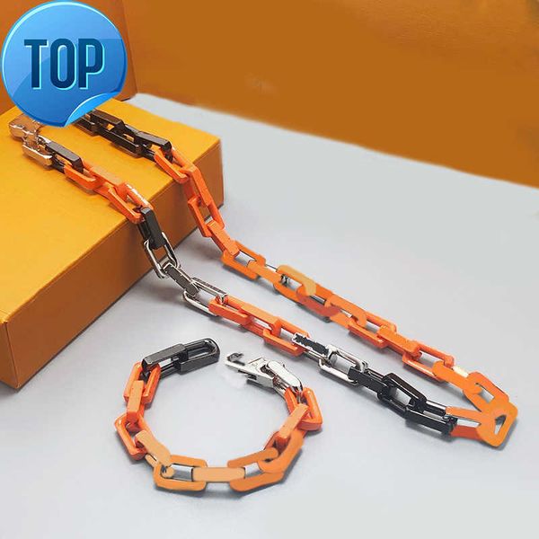 fashion link chain designer necklace bracelet luxury jewelry stainless steel hiphop orange black silver mens chains necklaces jewelry for
fashion link chain designer necklace bracelet luxury jewelry stainless steel hiphop orange black silver mens chains necklaces jewelry for