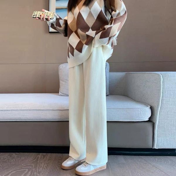 women's pants capris milk chenille wide-leg pants women's spring and autumn high-waisted straight drape mopping and velvet white c, Black;white
women's pants capris milk chenille wide-leg pants women's spring and autumn high-waisted straight drape mopping and velvet white c, Black;white