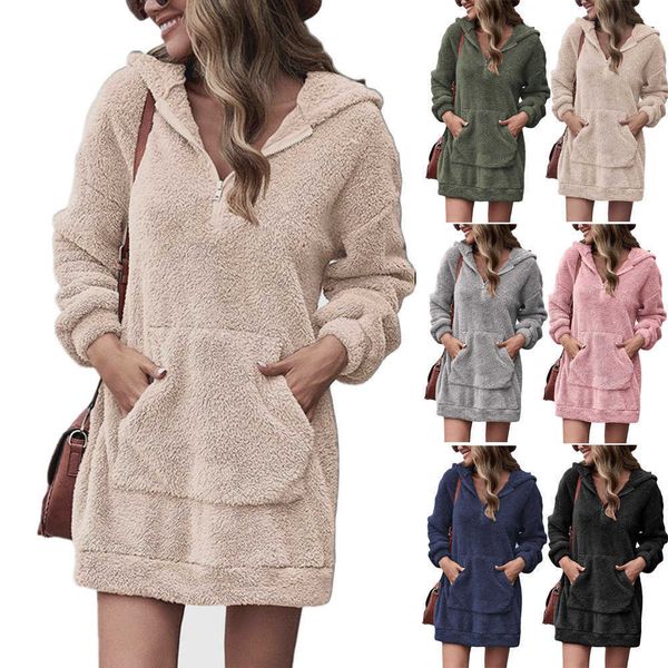 casual dresses new autumn winter zipper solid long sleeve dress women casual sweatshirt hooded fashion vintage loose pocket large size dress, Black;gray
casual dresses new autumn winter zipper solid long sleeve dress women casual sweatshirt hooded fashion vintage loose pocket large size dress, Black;gray