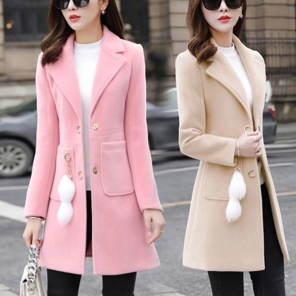 women's wool blends autumn winter fashion coat long korean warm jacket slim en outerwear elegant plus size 3xl 230306, Black
women's wool blends autumn winter fashion coat long korean warm jacket slim en outerwear elegant plus size 3xl 230306, Black