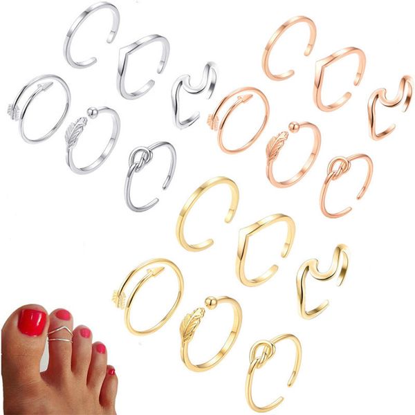 cluster rings 6pcs summer beach vacation knuckle foot open toe set for women girls finger heart adjustable jewellery wholesale 230303, Golden;silver
cluster rings 6pcs summer beach vacation knuckle foot open toe set for women girls finger heart adjustable jewellery wholesale 230303, Golden;silver