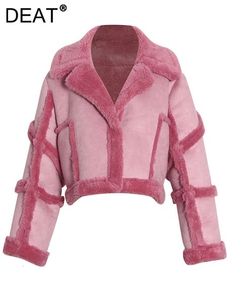 women's jackets deat fashion women's jackets lapel thickened solid color splicing short lamb wool long sleeve warm coat winter 17a, Black;brown
women's jackets deat fashion women's jackets lapel thickened solid color splicing short lamb wool long sleeve warm coat winter 17a, Black;brown