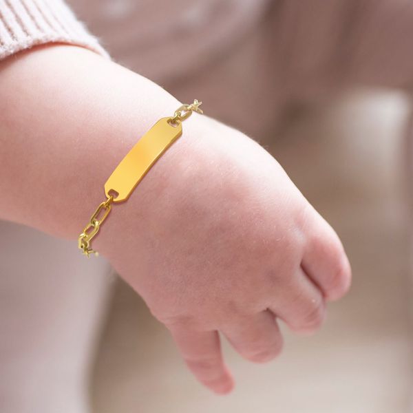 cute children's chain smooth id bracelets stainless steel diy bracelet for baby 6.3-8.3inch can adjust gold plated, Black
cute children's chain smooth id bracelets stainless steel diy bracelet for baby 6.3-8.3inch can adjust gold plated, Black