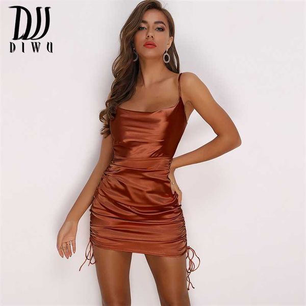casual dresses diwu ruched satin summer dress drawstring spaghetti straps cowl neck backless mini dresses for women party vestidos 2022 z021, Black;gray
casual dresses diwu ruched satin summer dress drawstring spaghetti straps cowl neck backless mini dresses for women party vestidos 2022 z021, Black;gray