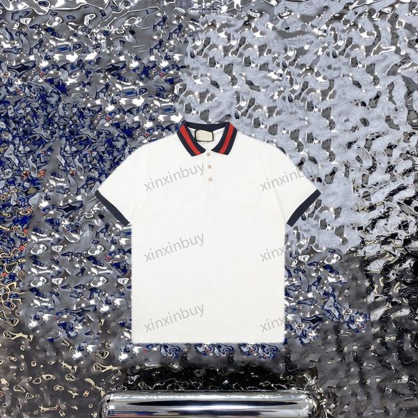 xinxinbuy men designer tee t shirt 23ss paris strip collar pocket embroidery short sleeve cotton women black white khaki s-xl, Black;brown
xinxinbuy men designer tee t shirt 23ss paris strip collar pocket embroidery short sleeve cotton women black white khaki s-xl, Black;brown