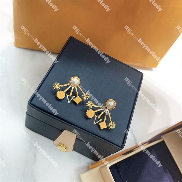 luxury letter clover stud earrings designer for women pearl gold hoop earring lover birthday gift anniversary with box, Golden;silver
luxury letter clover stud earrings designer for women pearl gold hoop earring lover birthday gift anniversary with box, Golden;silver