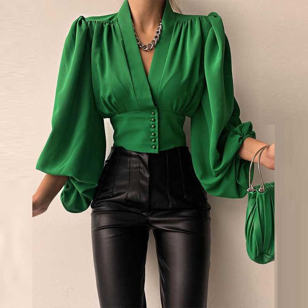 nxy summer v neck breasted button women's blouse office lady shirt elegant spring lantern long sleeve pleated blusa 0407, White
nxy summer v neck breasted button women's blouse office lady shirt elegant spring lantern long sleeve pleated blusa 0407, White
