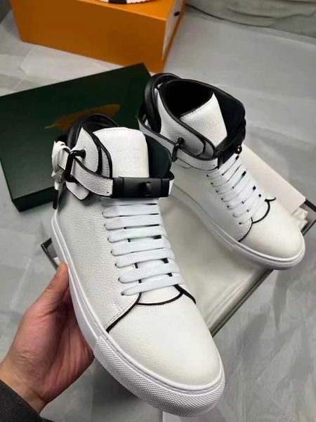 famous 100mm belted sneakers shoes gold plated hardware lock full-grain italian calf leather trainers high-comfort skateboard walking eu38-4, Black
famous 100mm belted sneakers shoes gold plated hardware lock full-grain italian calf leather trainers high-comfort skateboard walking eu38-4, Black