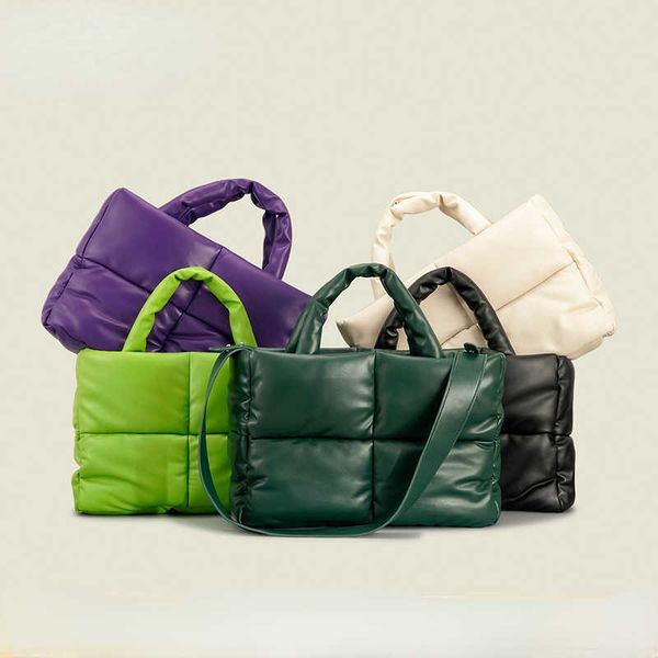 quartet soft down handbag women's bag simple small square check autumn and winter shoulder tote bag
quartet soft down handbag women's bag simple small square check autumn and winter shoulder tote bag