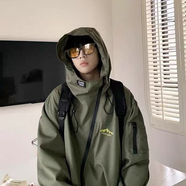 men s jackets japanese sports hooded submachine jacket windproof waterproof coat outdoor moto biker camping hiking windbreaker 230306, Black;brown
men s jackets japanese sports hooded submachine jacket windproof waterproof coat outdoor moto biker camping hiking windbreaker 230306, Black;brown