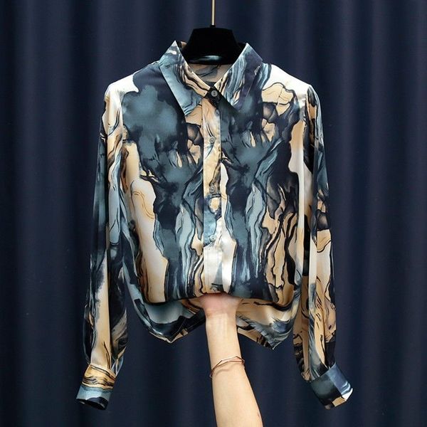 women's blouses shirts women printed long sleeve spring autumn loose blusas ropa de mujer 230306, White
women's blouses shirts women printed long sleeve spring autumn loose blusas ropa de mujer 230306, White