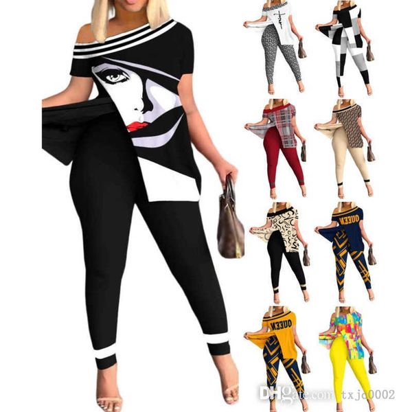 2023 summer new 3xl women two piece pants outfits irregular short sleeve one off shoulder and leggings matching set, White
2023 summer new 3xl women two piece pants outfits irregular short sleeve one off shoulder and leggings matching set, White