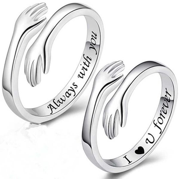 cluster rings "i love you forever" geometric hug ring jewelry men's and women's fashion gothic hip-hop fashion jewelry g, Golden;silver
cluster rings "i love you forever" geometric hug ring jewelry men's and women's fashion gothic hip-hop fashion jewelry g, Golden;silver