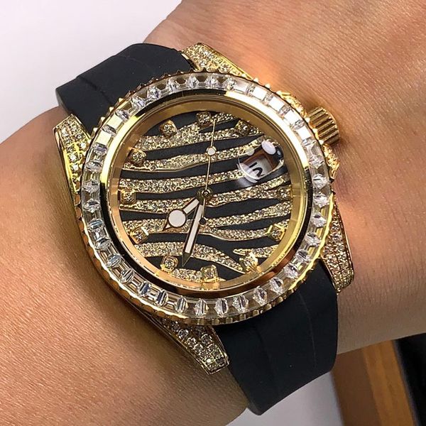diamonds watchs mens watches 40mm automatic mechanical movement watch rubber warterproof business montre de luxe, Slivery;brown
diamonds watchs mens watches 40mm automatic mechanical movement watch rubber warterproof business montre de luxe, Slivery;brown