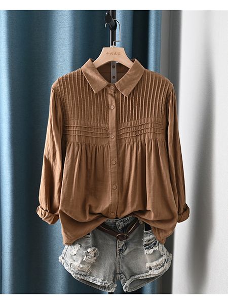 women's blouses shirts lamtrip pleated retro turn down collar cotton yarn long sleeve shirt blouse autumn 230306, White
women's blouses shirts lamtrip pleated retro turn down collar cotton yarn long sleeve shirt blouse autumn 230306, White