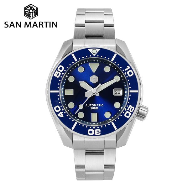 wristwatches san martin diver mm200 nh35 men automatic mechanical watches business luxury sapphire 20 bar bgw 9 luminous date 230306, Slivery;brown
wristwatches san martin diver mm200 nh35 men automatic mechanical watches business luxury sapphire 20 bar bgw 9 luminous date 230306, Slivery;brown
