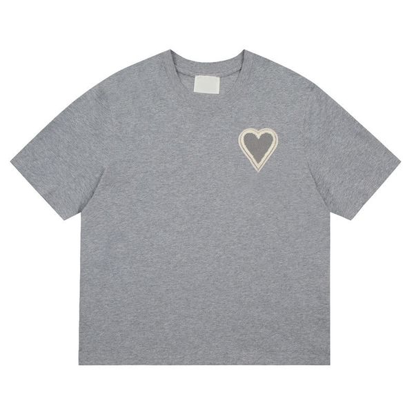 red women designers t shirts amis heart round neck tees 2023ss letters embroidery pullover loose tee couple high street cotton casual classi, White
red women designers t shirts amis heart round neck tees 2023ss letters embroidery pullover loose tee couple high street cotton casual classi, White