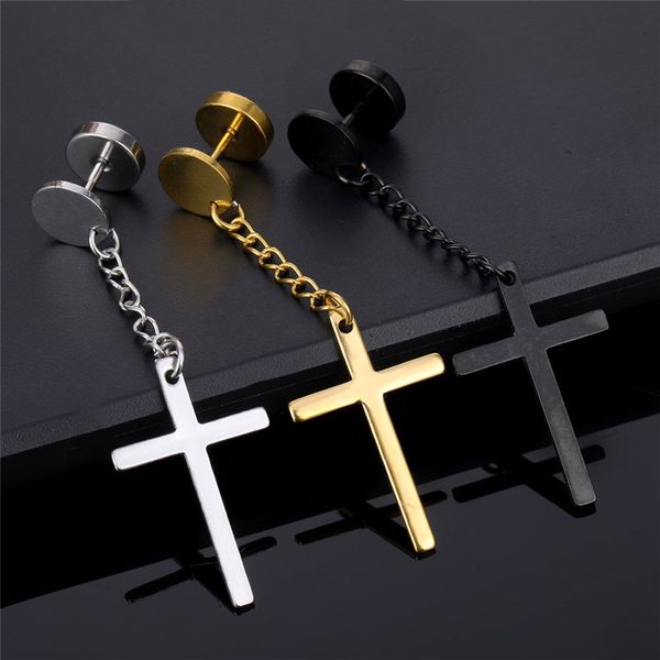 punk gothic stainless steel stud earring cross round fake ear taper dumbbell fashion women men rock jewelr fashion, Golden;silver
punk gothic stainless steel stud earring cross round fake ear taper dumbbell fashion women men rock jewelr fashion, Golden;silver