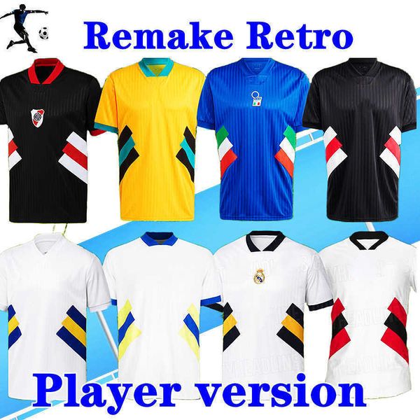 player version casual clothes 2023 remake retro soccer jerseys 92s icons italia bayerns flamengo real madrids river plate retro jersey, Black;yellow
player version casual clothes 2023 remake retro soccer jerseys 92s icons italia bayerns flamengo real madrids river plate retro jersey, Black;yellow