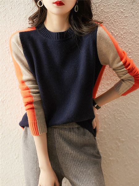 women's sweaters sueter mujer autumn winter pullover sweater women contrast color long sleeve sweaters womens clothing ladies knit 230, White;black
women's sweaters sueter mujer autumn winter pullover sweater women contrast color long sleeve sweaters womens clothing ladies knit 230, White;black