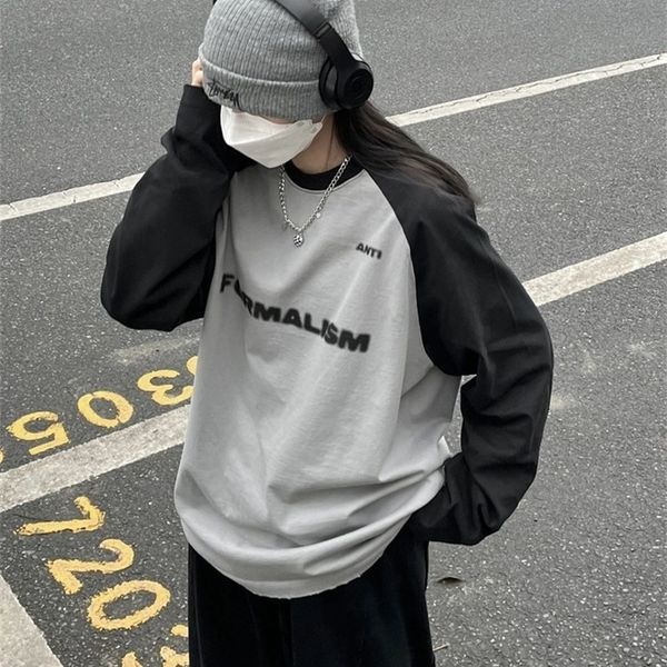 women's t-shirt houzhou basic cotton long sleeve gray tshirt harajuku vintage streetwear oversize loose patchwork t shirt korean autumn, White
women's t-shirt houzhou basic cotton long sleeve gray tshirt harajuku vintage streetwear oversize loose patchwork t shirt korean autumn, White
