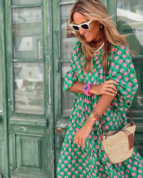 casual dresses boho maxi dresses for women 2022 summer casual floral drawstring vneck elegant dress loose holiday beach dresses party vestid, Black;gray
casual dresses boho maxi dresses for women 2022 summer casual floral drawstring vneck elegant dress loose holiday beach dresses party vestid, Black;gray